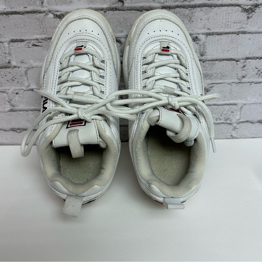 FILA Big Kids Disruptor II Casual Shoes Sneakers FW02945-111 White - Picture 11 of 13